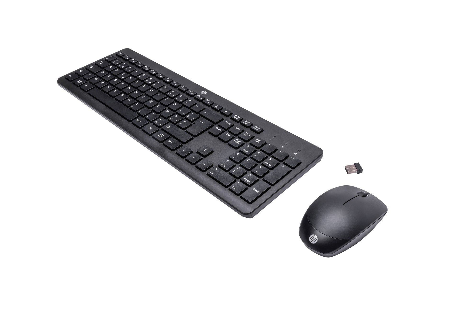 HP Tastatur-Maus-Set – Membran – 2,4 GHz – AZERTY (BE) – Schwarz