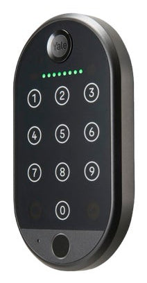 Yale Smart Keypad 2 Zugangskontrollleser – Fingerabdruck, Tastenfeld, BT, IP55, Batteriebetrieb, Wandmontage, Schwarz