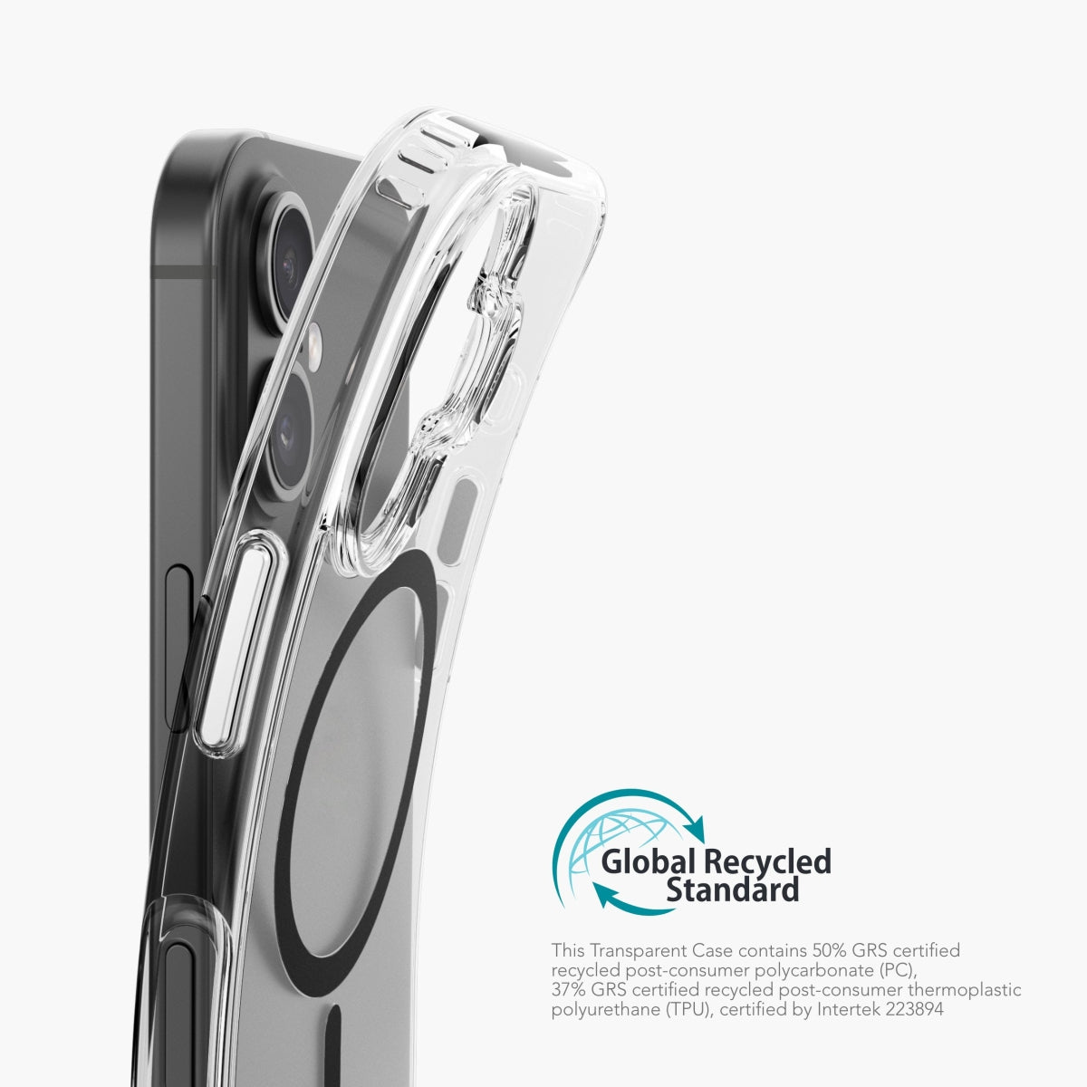 Vonmählen Backcover – für Apple iPhone 16, MagSafe, Kunststoff, schwarz/transparent