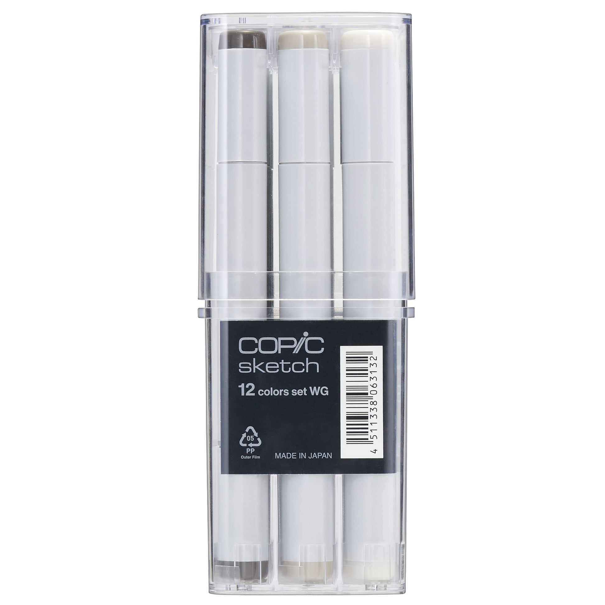 Copic Sketch Doppelfasermaler – Duo-Spitze Meissel/Bürste, 12er Set