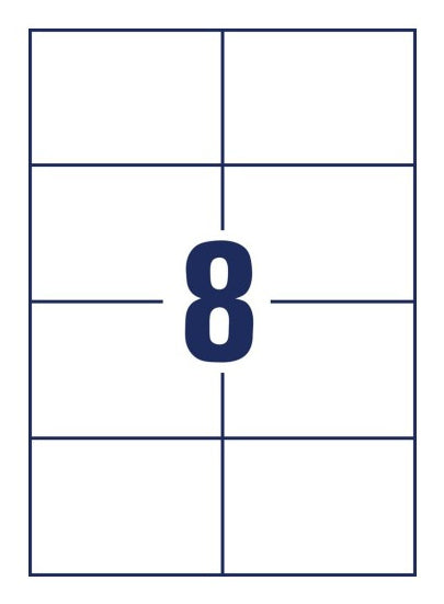 Avery 6138 – Etiketten A4 105 × 74 mm – Papier, weiss – Laser/Inkjet – 8 pro Blatt, 30 Blätter