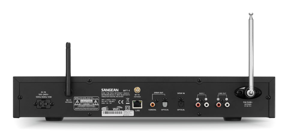 Sangean WFT-4 – Internetradio, DAB+/UKW, Bluetooth, WLAN – Schwarz