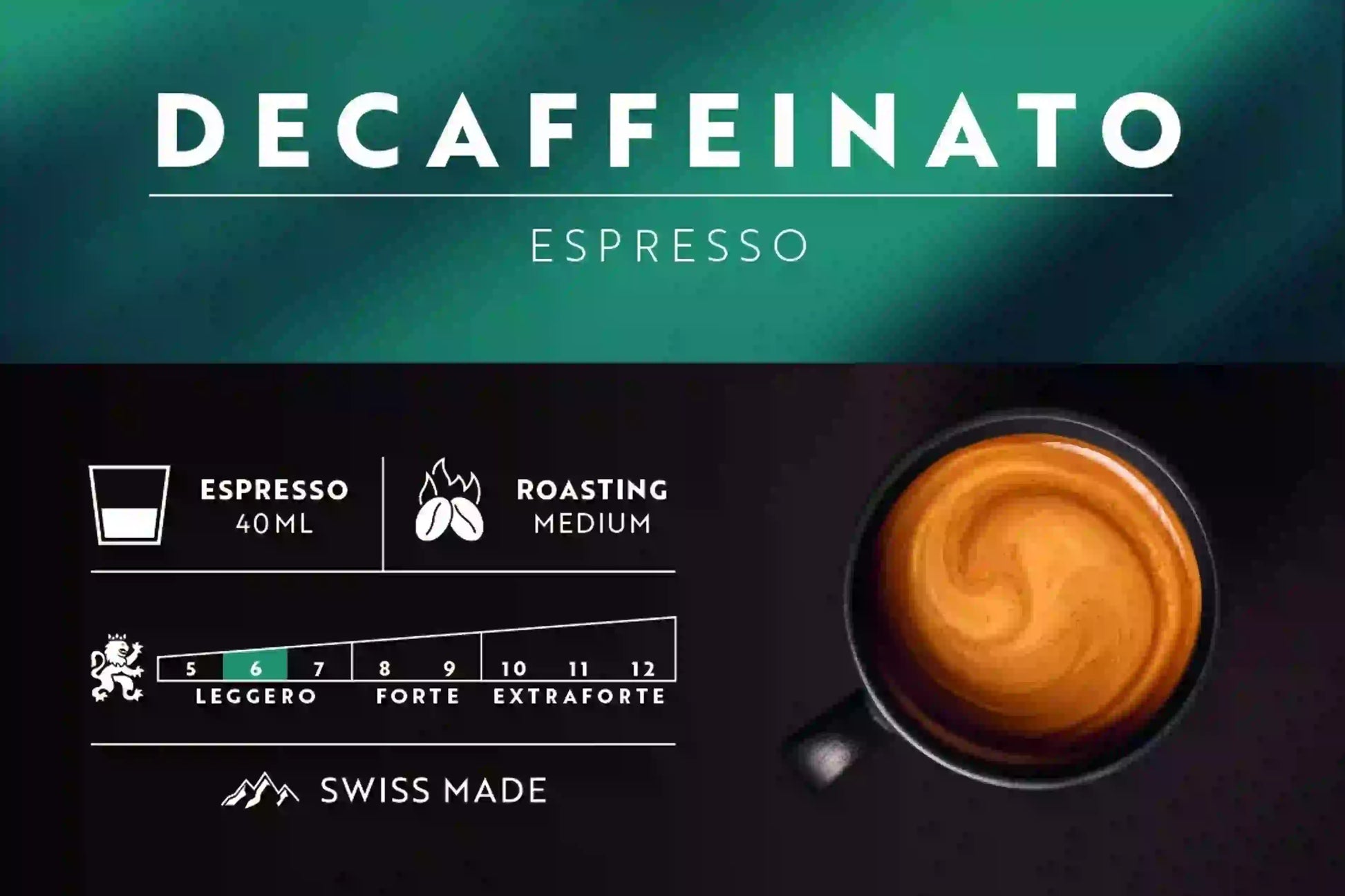 Café Royal Espresso Entkoffeiniert – Kapseln für Nespresso – entkoffeiniert, Intensität 6, 10 Kapseln