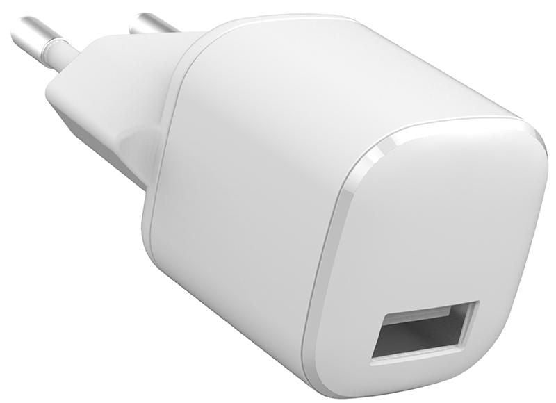 eSTUFF INFINITE GRS USB-Ladegerät 12 W – USB-C×1, USB-A×1 – EU-Stecker (Typ C) – für Smartphone – Weiss