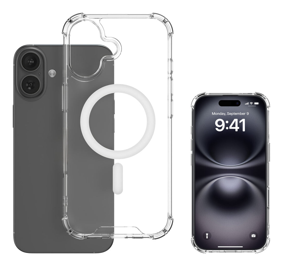 4smarts Ibiza Backcover – für Apple iPhone 17, MagSafe, PC+TPU, Transparent