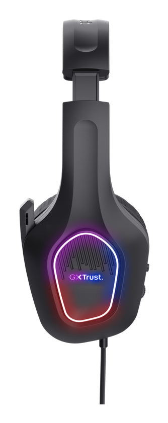 Trust GXT 416 Zirox Gaming-Headset – On-Ear, Stereo, Kabelgebunden, 3,5 mm Klinke + USB-A, Schwarz