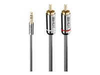 Lindy Audio-Adapterkabel 3,5 mm Klinke (Stecker) auf RCA (Stecker) – 10 m, 3-polig (TRS), anthrazit