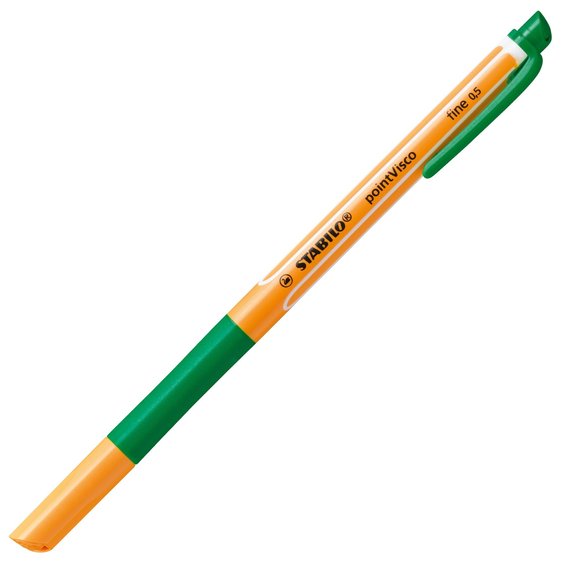 STABILO pointVisco Gelschreiber – grün, 0,5 mm, schnelltrocknend, Kappe