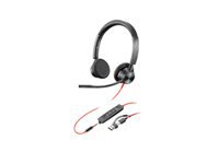Poly Blackwire 3325 Office-Headset – On-Ear, Stereo, 3,5 mm Klinke, USB-C, MS Teams zertifiziert, Schwarz
