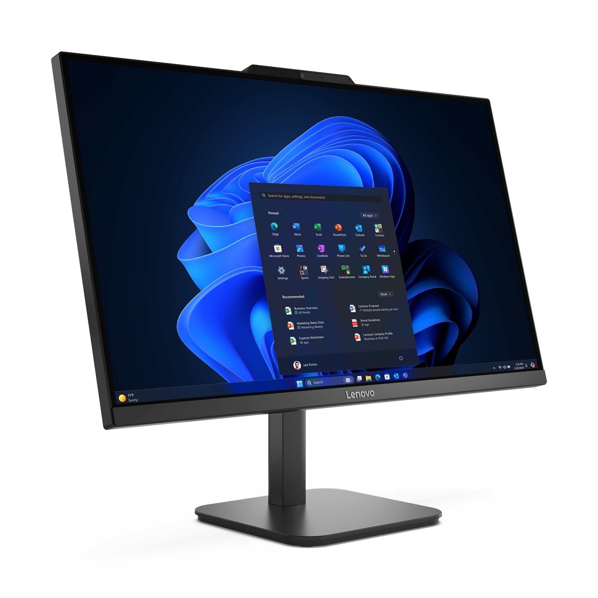 Lenovo V100 All-in-One – 23,8" Full HD, Intel N100, 8 GB RAM, 256 GB SSD, Windows 11 Pro