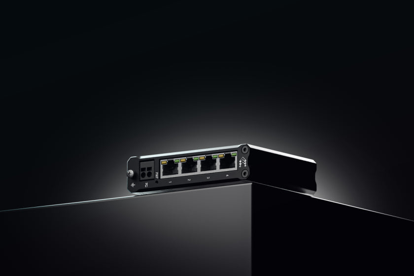 Teltonika TSW304 – Switch – 4× 1G, Passive PoE, DIN-Schiene, IP30