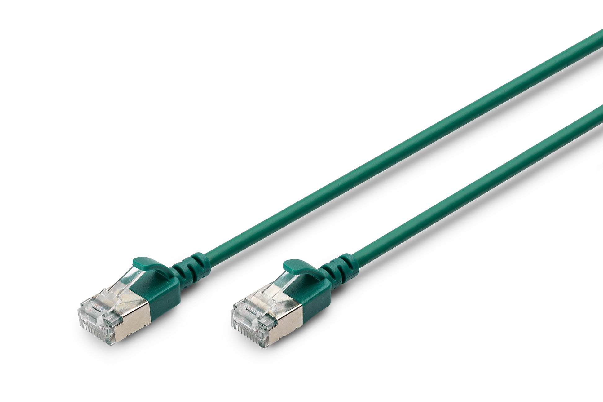 Digitus CAT 6A Patchkabel – 0,3 m, grün, geschirmt, LSZH, flach