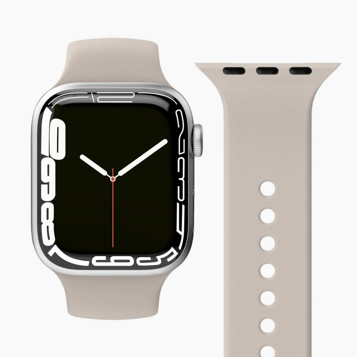 Vonmählen Classic Band Case 1 – Armband – für Apple Watch 38/40/41 mm, Creme, Silikon