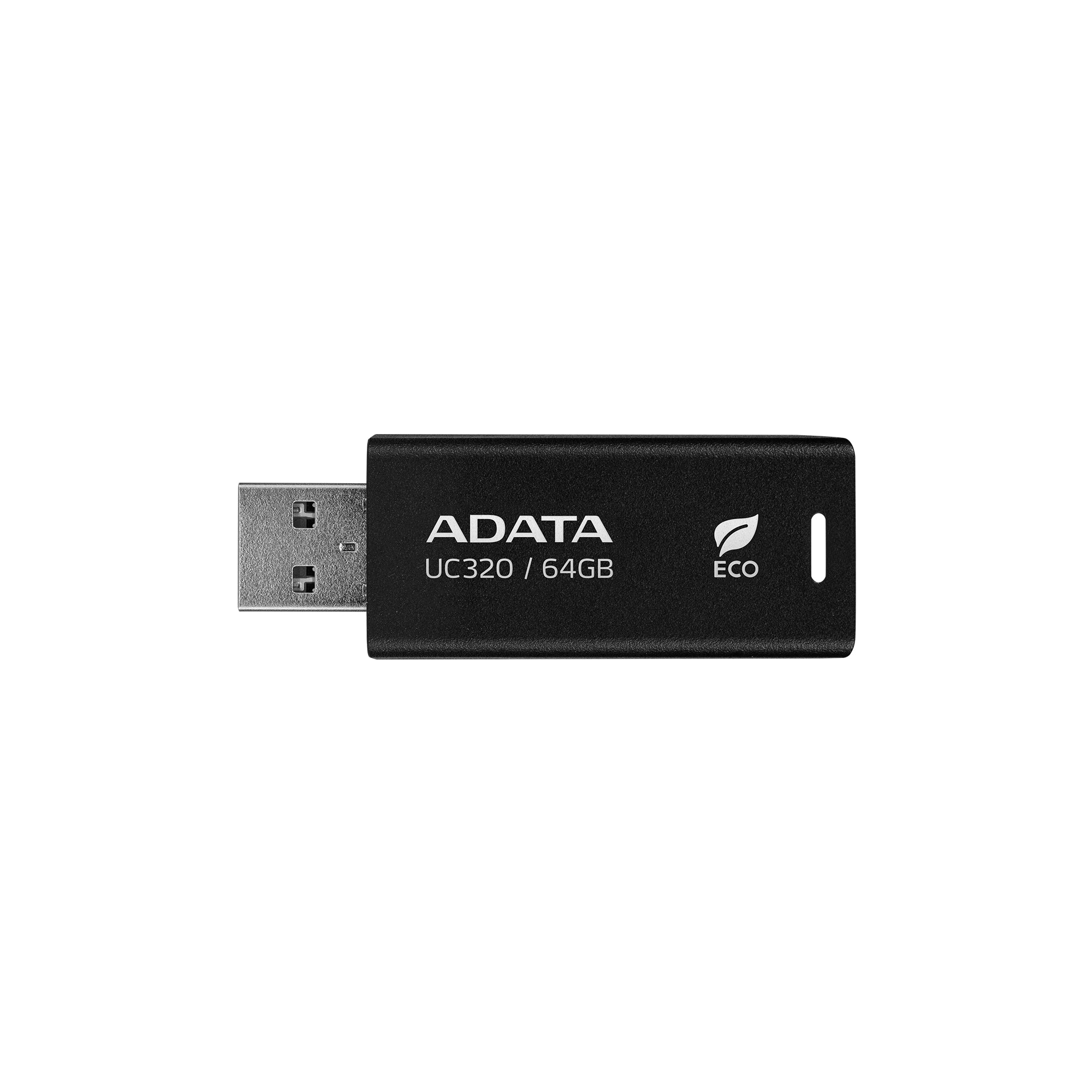 ADATA USB-Stick 64 GB – USB-A USB 3.2 Gen 1, ohne Deckel, Schwarz