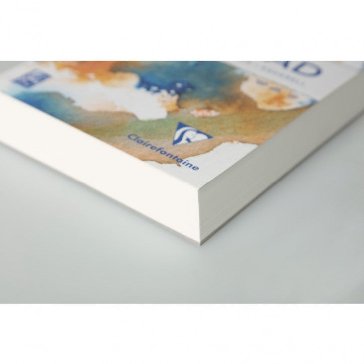 Clairefontaine AQUAPAD Aquarellblock – A5 – 300 g/m² – 70 Blatt, weiss, feinkörnig, säurefrei