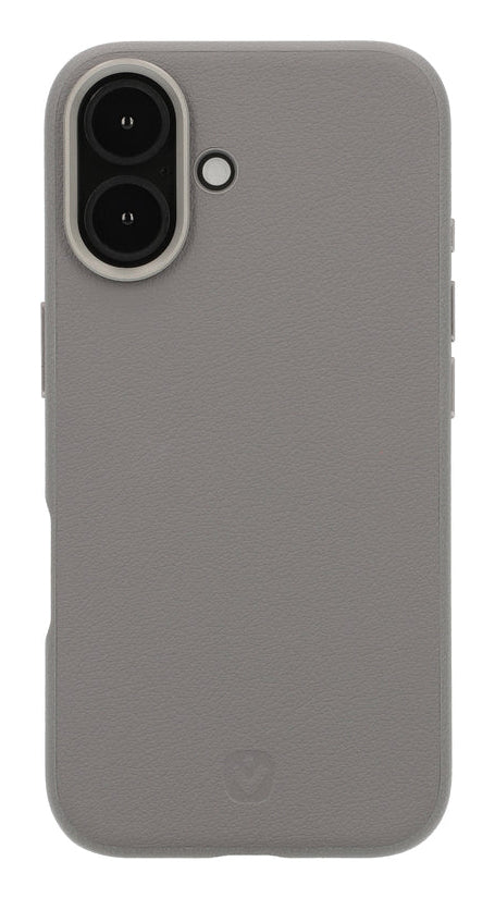 Valenta Backcover – für Apple iPhone 16 – grau – Kunstleder, MagSafe-kompatibel