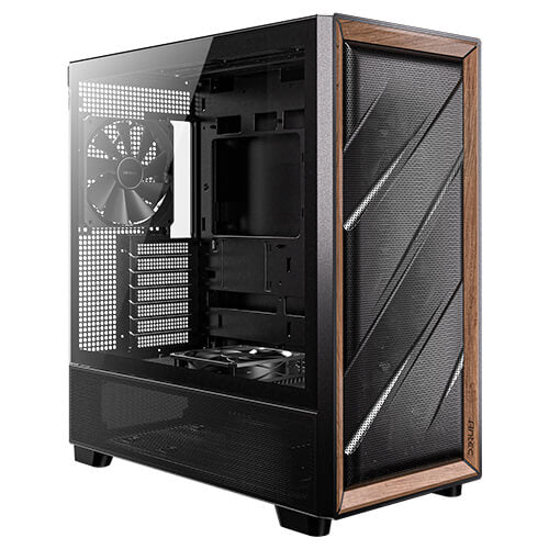 Antec FLUX – PC-Gehäuse – Midi-Tower ATX, Schwarz, Seitenfenster, 5× Lüfter, 360/420 mm Radiatorunterstützung