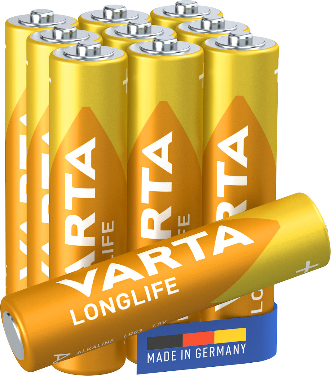 VARTA Longlife AAA Batterien, Alkaline, 1,5 V – 10 Stk.