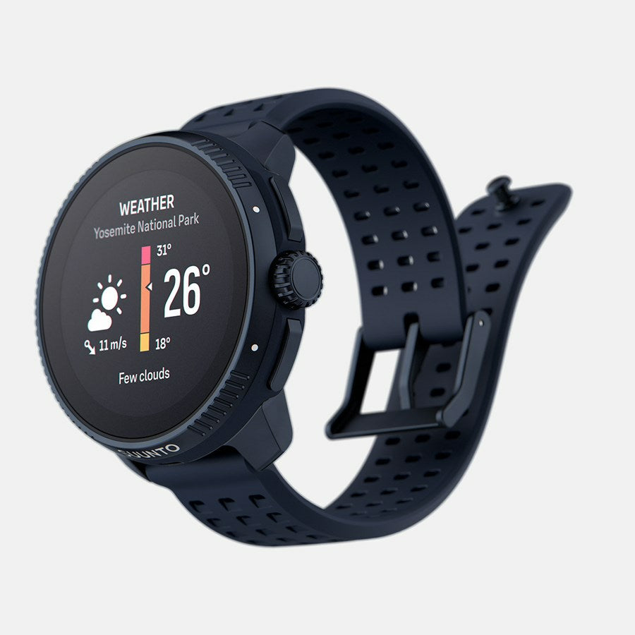 Suunto Race 49 mm GPS – Stahl, Sportband Dunkelblau, 100 m