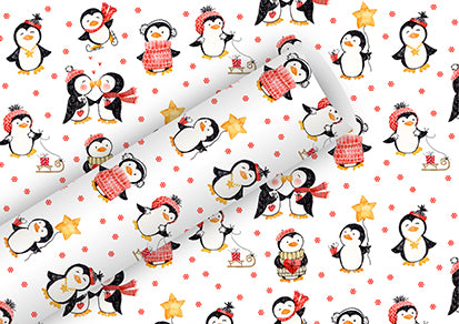 Braun + Company Geschenkpapier – Pingie Kiss (Weihnachten) – Papier, 80 g/m2 – 700 × 2000 mm