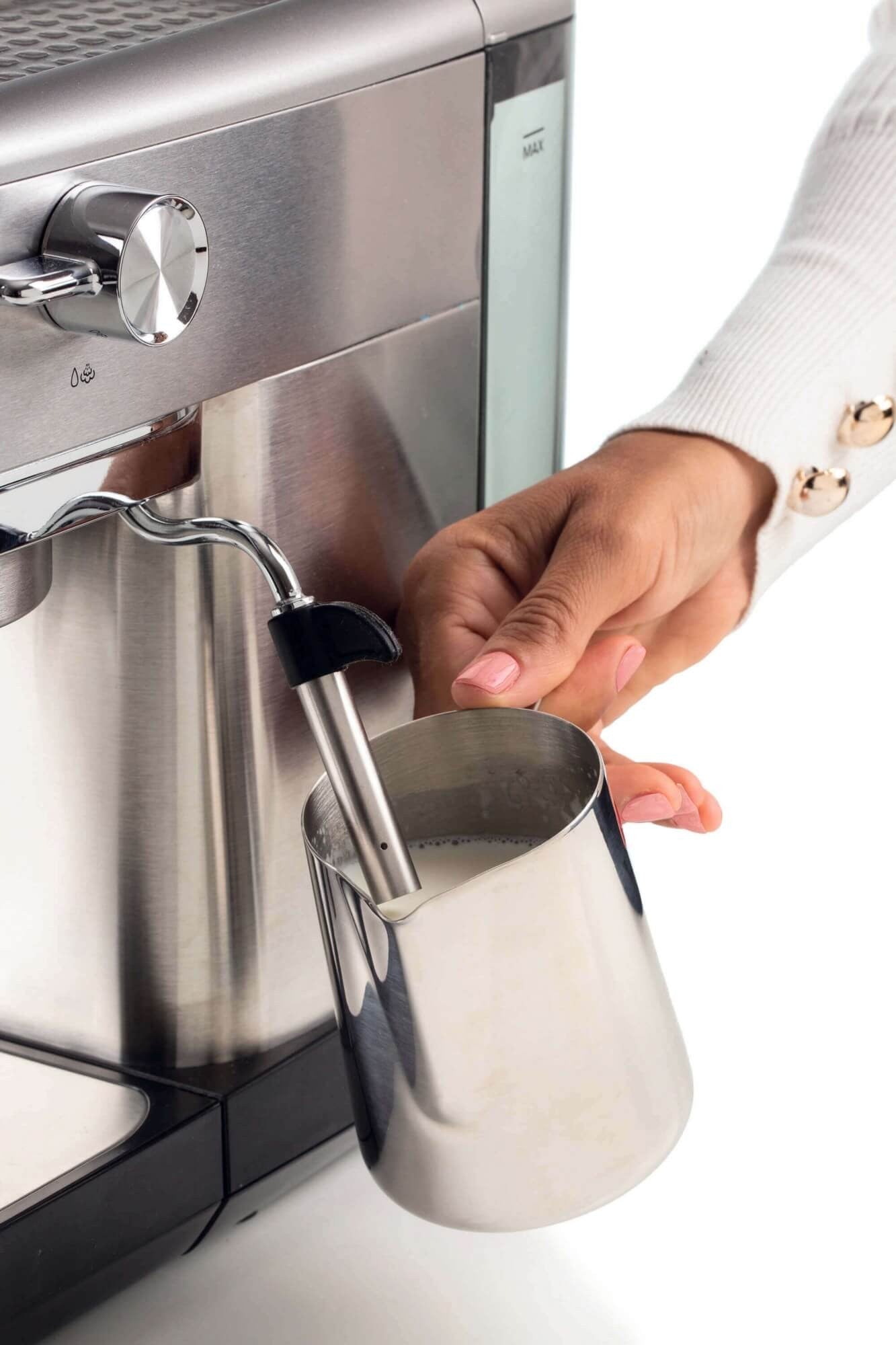Ariete ARI-1380 Kaffeevollautomat – 1,1 l, 15 bar, Milchschaumdüse, Silber