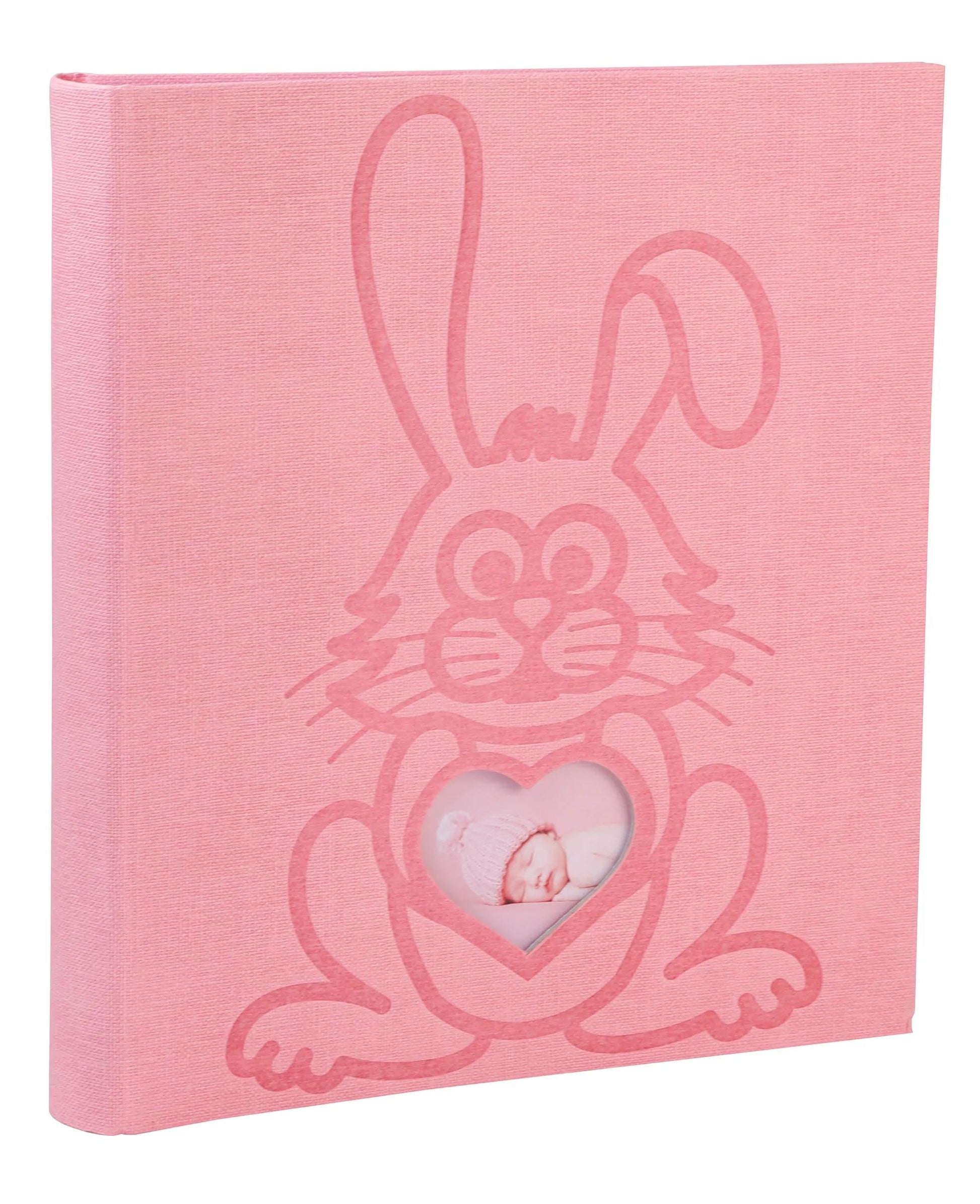 Exacompta Fotobuch, Gebunden, 60 Seiten, Weiss, 29 × 32 cm, Karton, Rosa, mit Kristallfolie