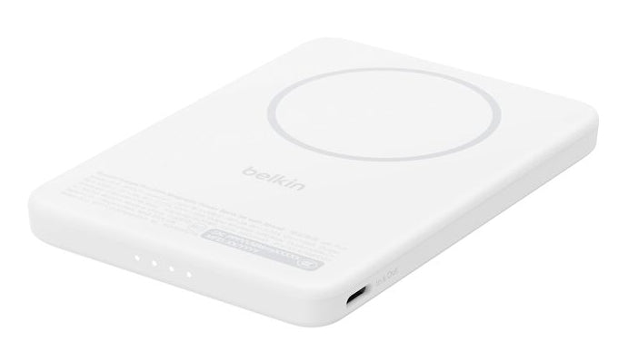 Belkin MagSafe Powerbank 5'000 mAh – 20 W PD, Wireless 15 W, 1× USB-C, weiss