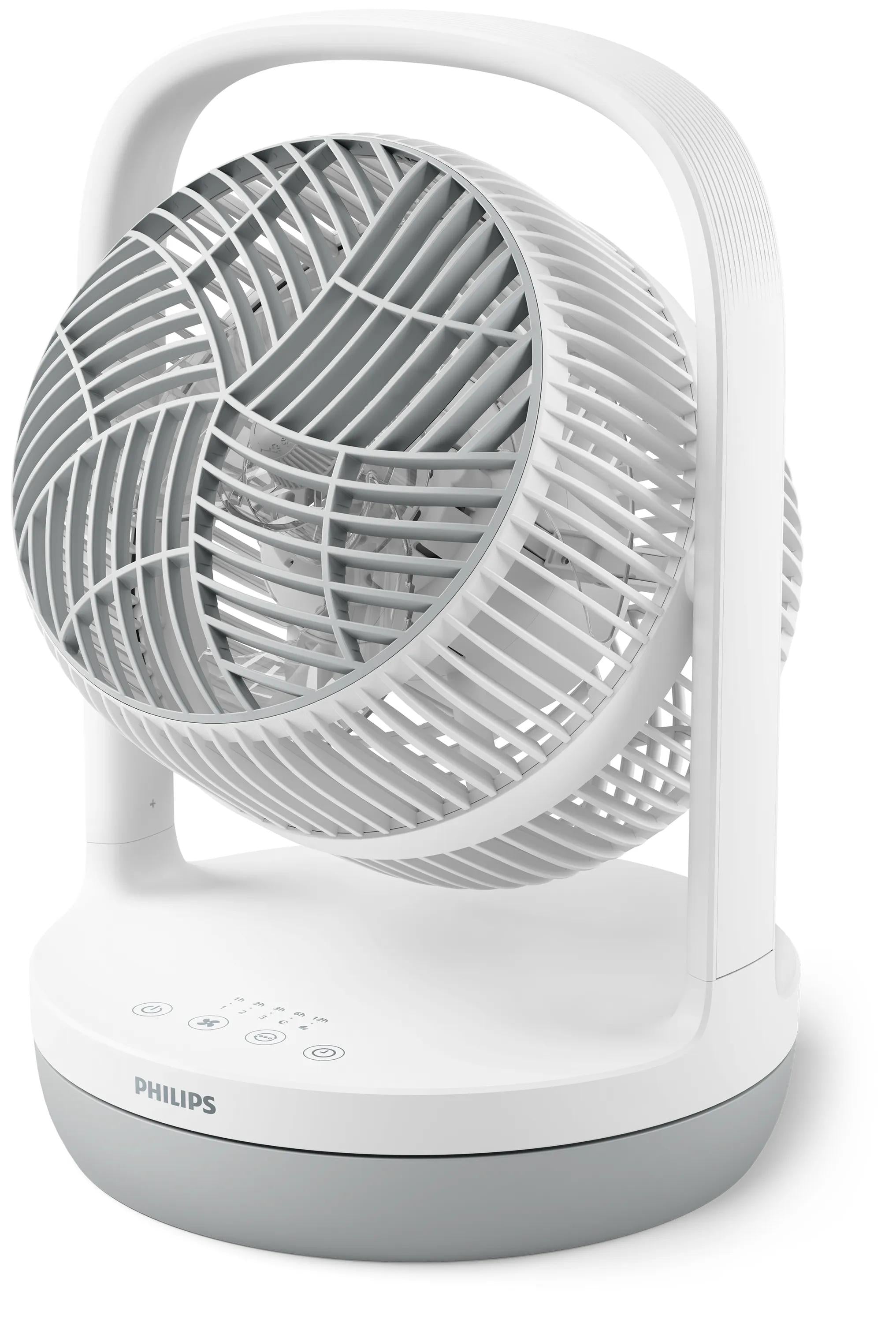 Philips Tischventilator CX2050/00 – 22 cm, 3 Stufen, oszillierend, Timer, 24 W, 40 dB(A), Grau