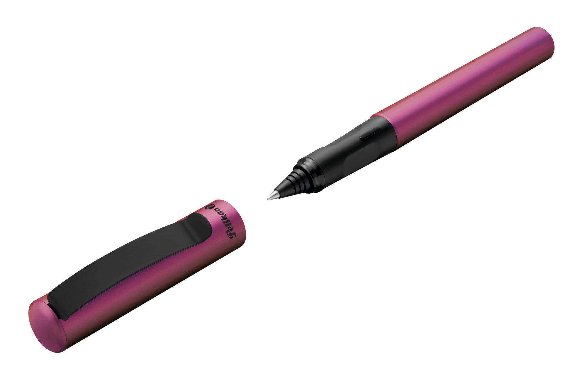 Pelikan Pina Colada Holo – Tintenroller, 0,7 mm, Blau, radierbar, Metall, Pink