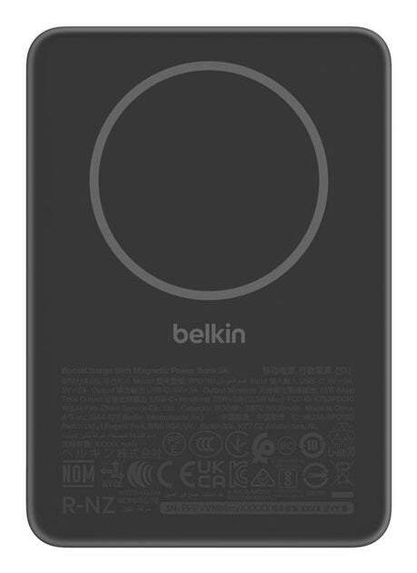 Belkin MagSafe Powerbank 5000 mAh, 1× USB-C, für iPhone (MagSafe), Schwarz