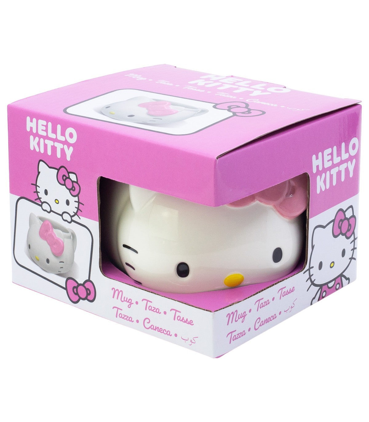 Stor Hello Kitty Tasse – 502 ml, H 8,5 cm, Keramik (Dolomit), Weiss, für Kinder