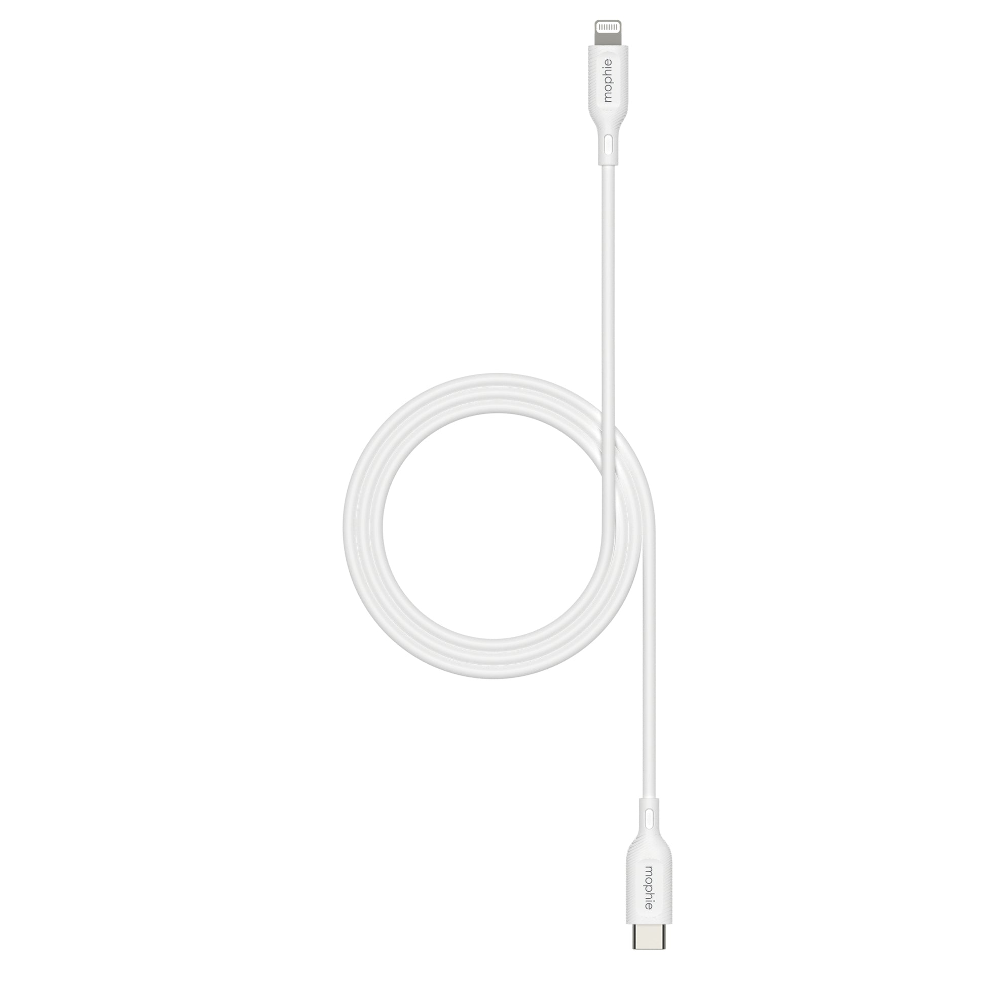 mophie USB-Kabel – Lightning auf USB-C – 1 m – PD 60 W – PVC-Mantel – Weiss