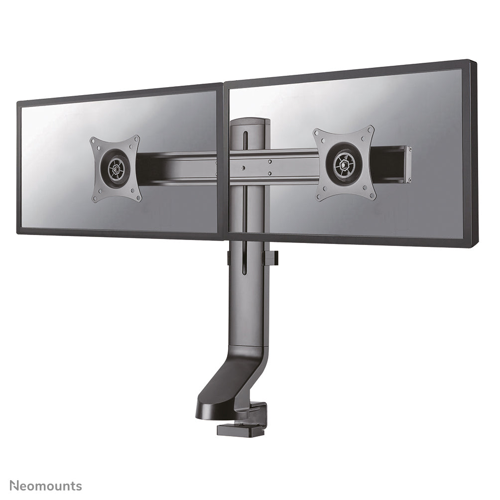 Neomounts Tischhalterung, Dual, Tischklemme, bis 27", 7 kg, neigen/schwenken/drehen, schwarz