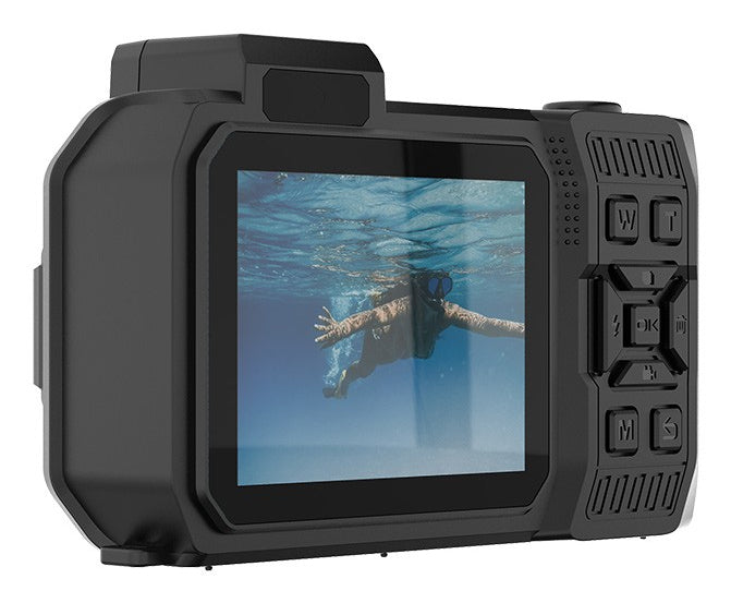 AgfaPhoto WP9500 – Unterwasserkamera, wasserdicht bis 3 m, 18× optischer Zoom, 24 MP, 4K, schwarz
