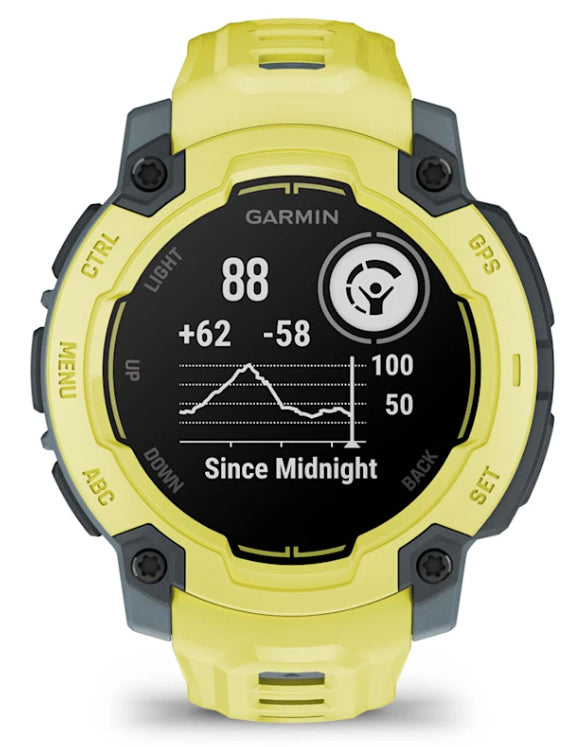 Garmin Instinct E 45 mm GPS – Polymer Limette, Sportarmband, Electric Lime, 100 m, für Android, iPhone