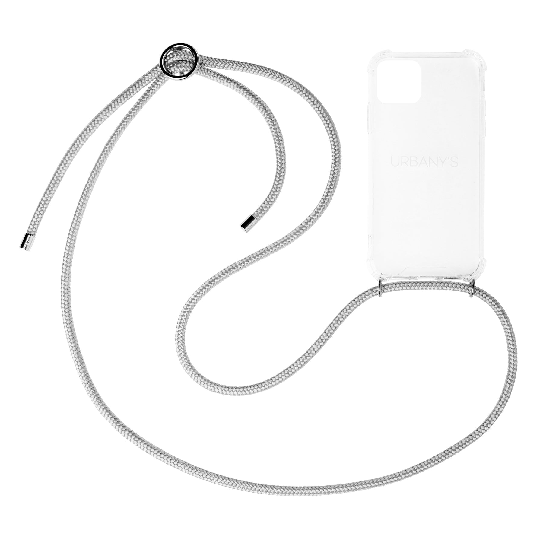 Urbany's Necklace Case Backcover – für Apple iPhone 15, Kunststoff, Cloudy Sky, mit Trageband