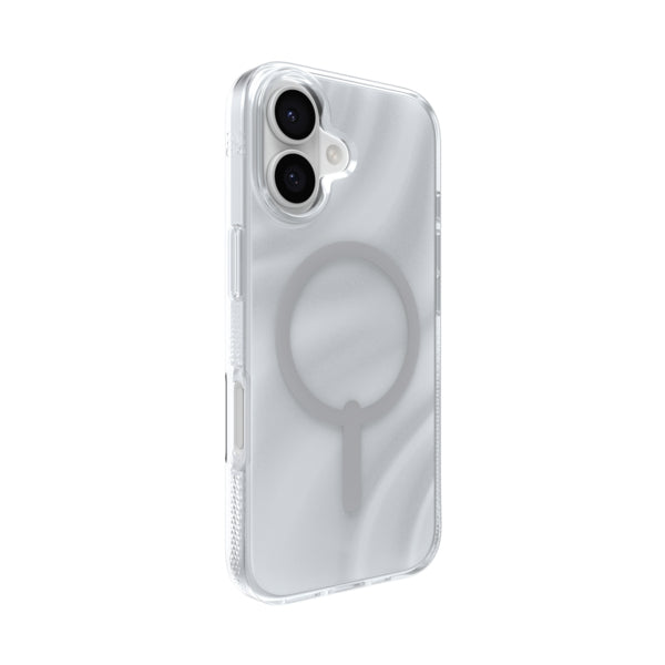 ZAGG Milan Snap Backcover – für Apple iPhone 17, Graphen, Silber, Bryce Glitter Swirl, bis 4 m Sturzsicher