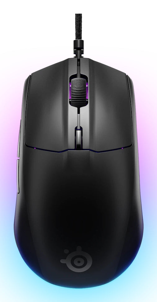 SteelSeries Rival 3 Gen 2 Maus – kabelgebunden, beidhändig, umschaltbare DPI, Beleuchtung, schwarz