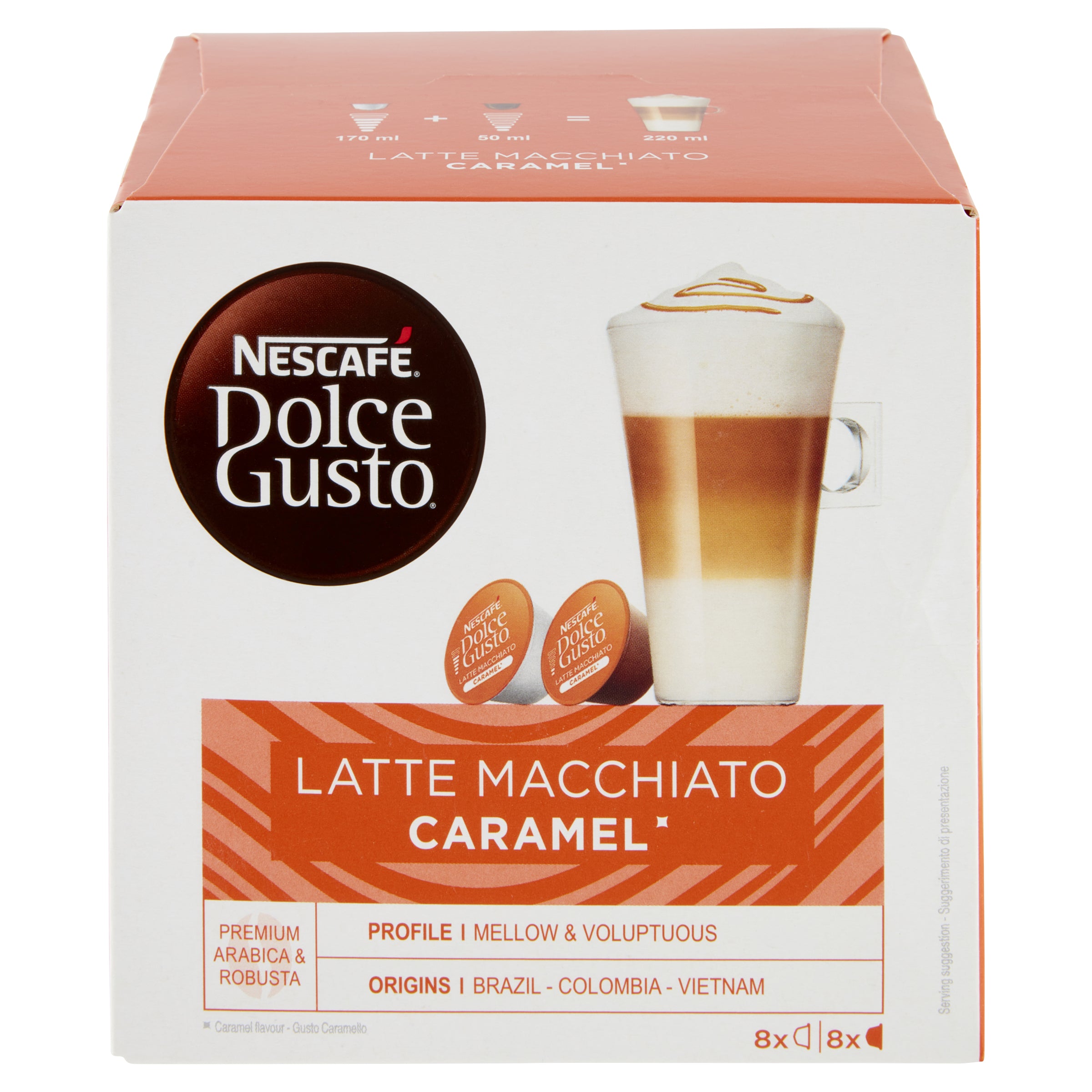 Nescafé Latte Macchiato Caramel – Kapseln für Dolce Gusto – 8 Kapseln