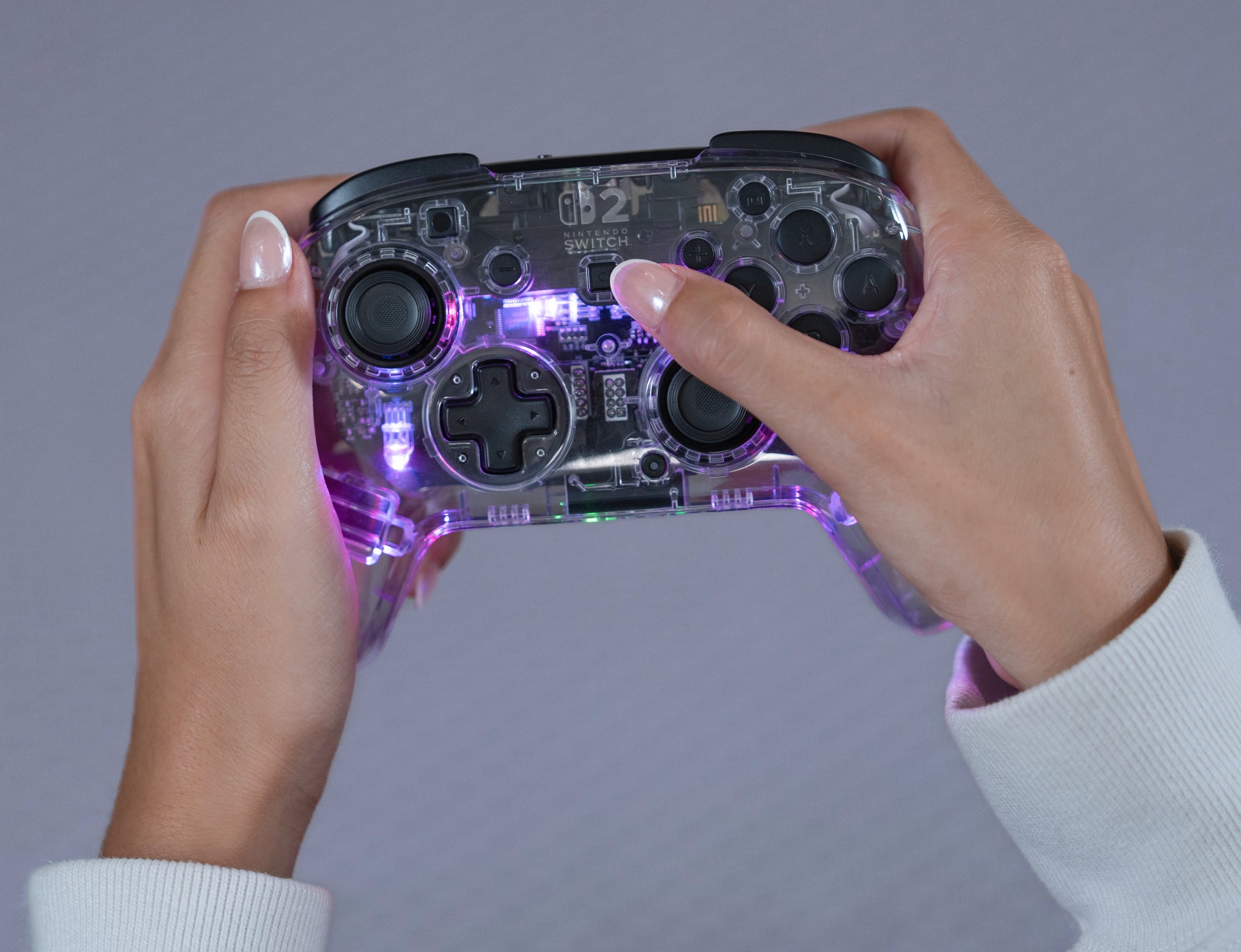 Turtle Beach Afterglow TBC-8104 – Gamepad – USB + Bluetooth, RGB-Beleuchtung, für Nintendo Switch, Transparent