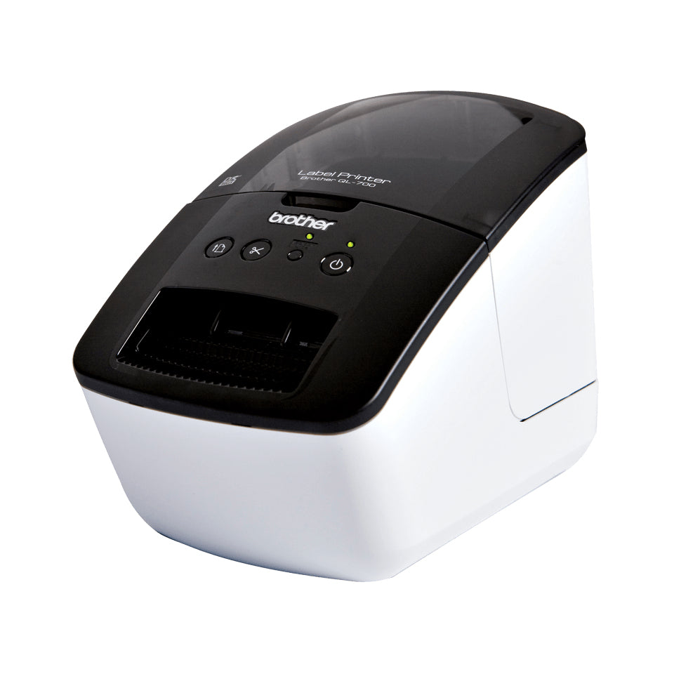 Brother QL-700 – Etikettendrucker, Thermodirekt, Auto-Cutter, USB, 300 dpi, für Rollen bis 59 mm