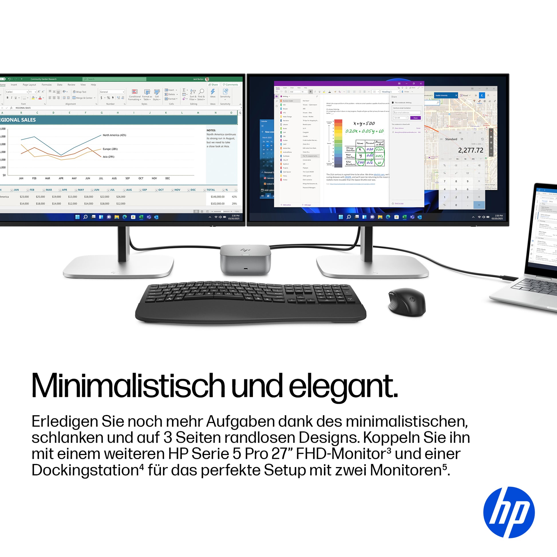HP 527pf – Monitor, 27", 1920 × 1080 (Full HD), IPS, 120 Hz, 350 cd/m², VESA 100 × 100, Schwarz