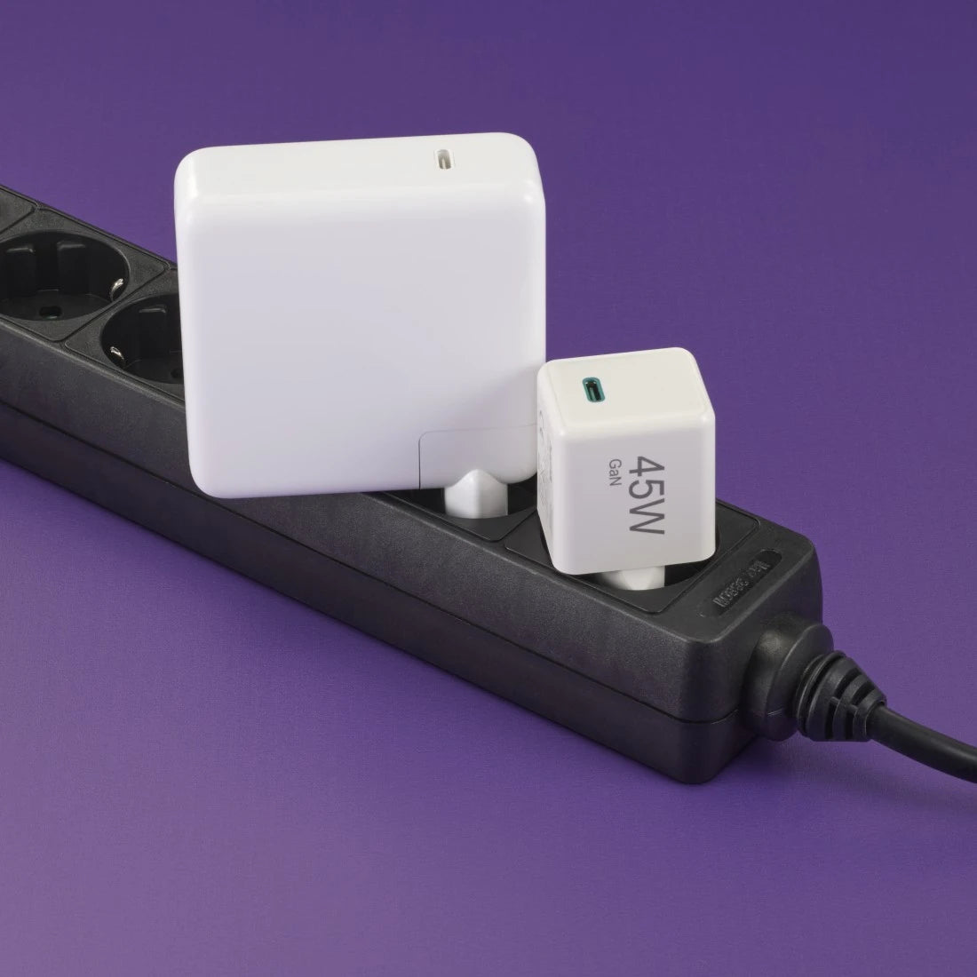 Hama 00201983 USB-Ladegerät 45 W – USB-C×1 – PD 3,0, QC 3,0, GaN – Weiss