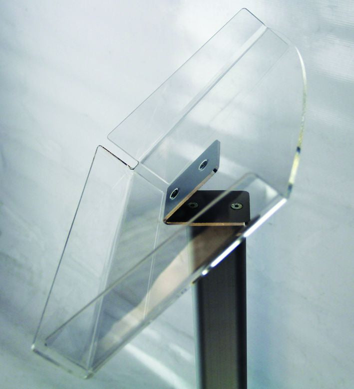 Europel Infoständer A4 – Acryl/Aluminium/Stahl, silber/transparent – 350500