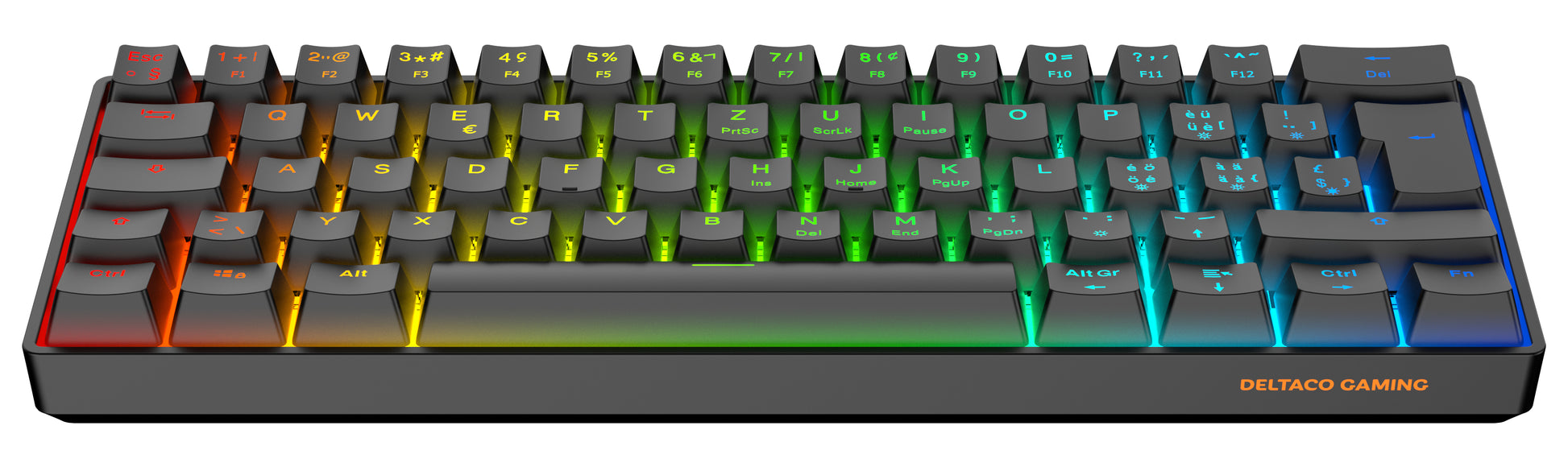 Deltaco Gaming GAM-175-C – Gaming-Tastatur – Mechanisch, Beleuchtet – Verkabelt (USB-A) – QWERTZ (CH)