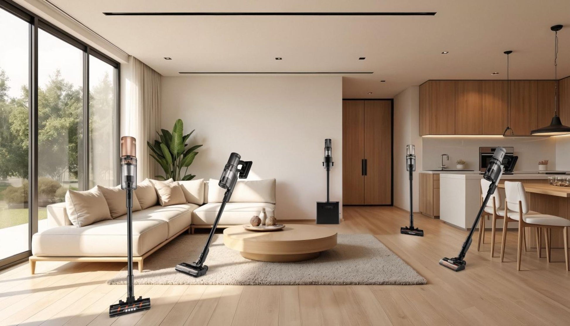 Gorenje Kabelloser Staubsauger NEOEXPERT SVC296749NEBL, mit Absaugstation, 2-in-1 – 60 min, 190 AW, Behälter 0,6 l