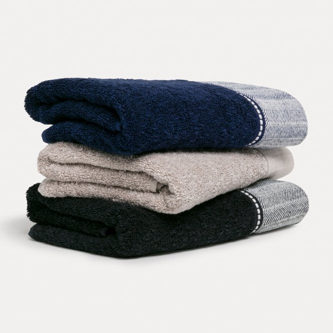 Möve Waschlappen Brooklyn – 15×20 cm, Baumwolle/Leinen/Viskose, 600 g/m², Schwarz