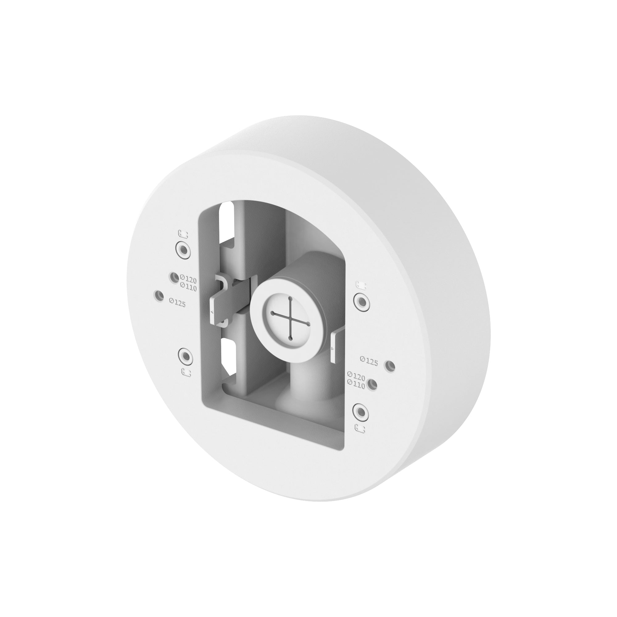 Hanwha SBD-140PMW Masthalterung – Mastmontage, Weiss, Aluminium/Kunststoff – für QNV-C8083R, QNV-C9083R und andere