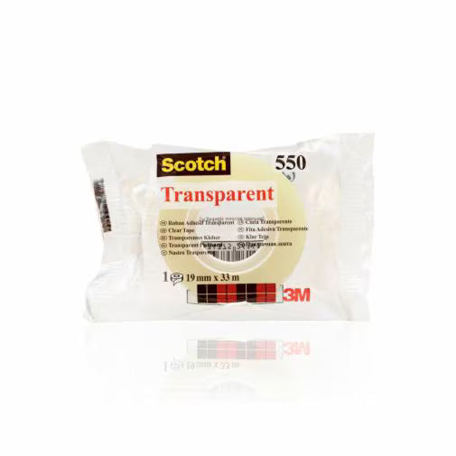 Scotch Klarer Klebefilm – 19 mm × 33 m, transparent, PP, permanent, 1 Rolle