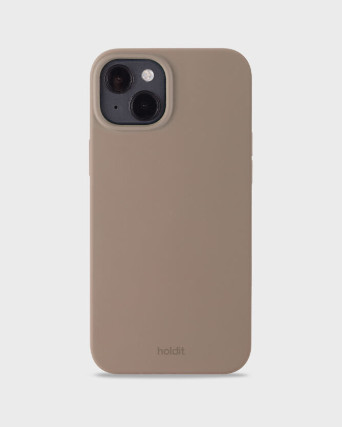 HoldIt Backcover – für Apple iPhone 15 Plus – hellbraun – Silikon